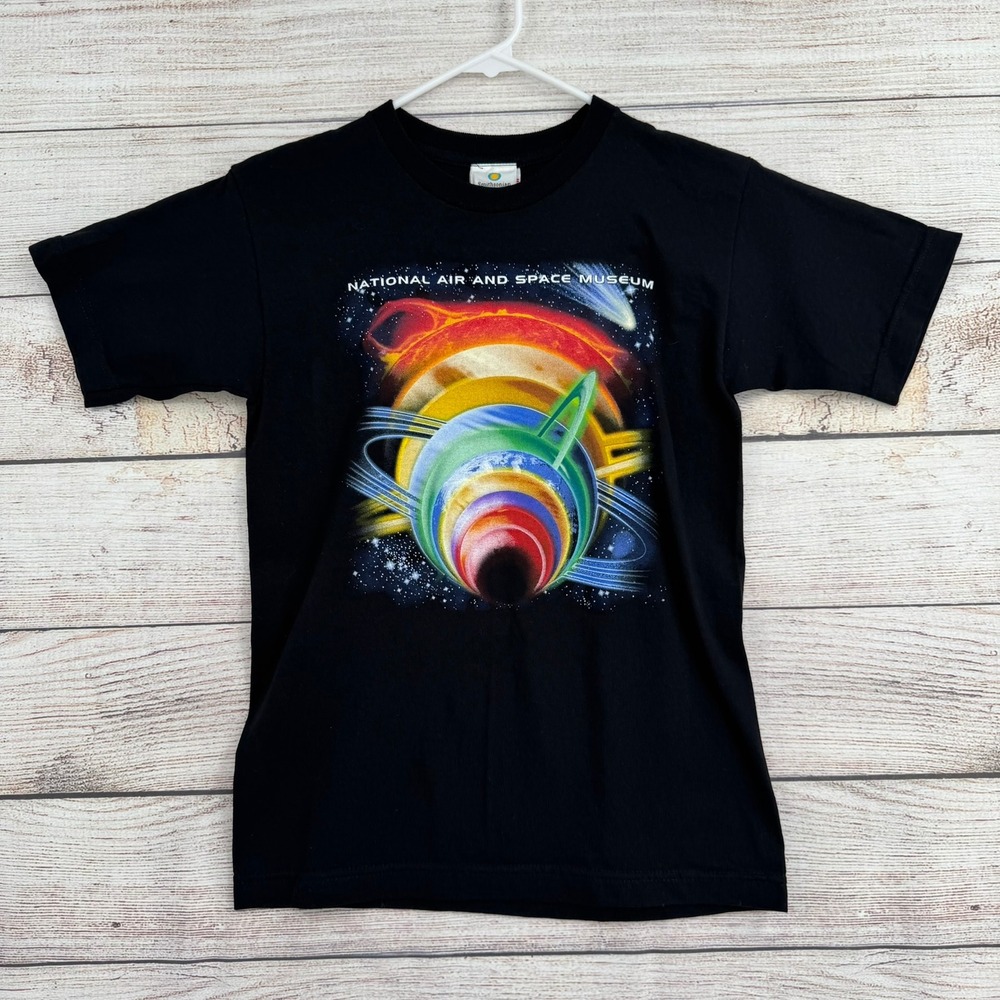 Smithsonian National Air and Space Museum T-Shirt Kid L 14-16 Black Solar System